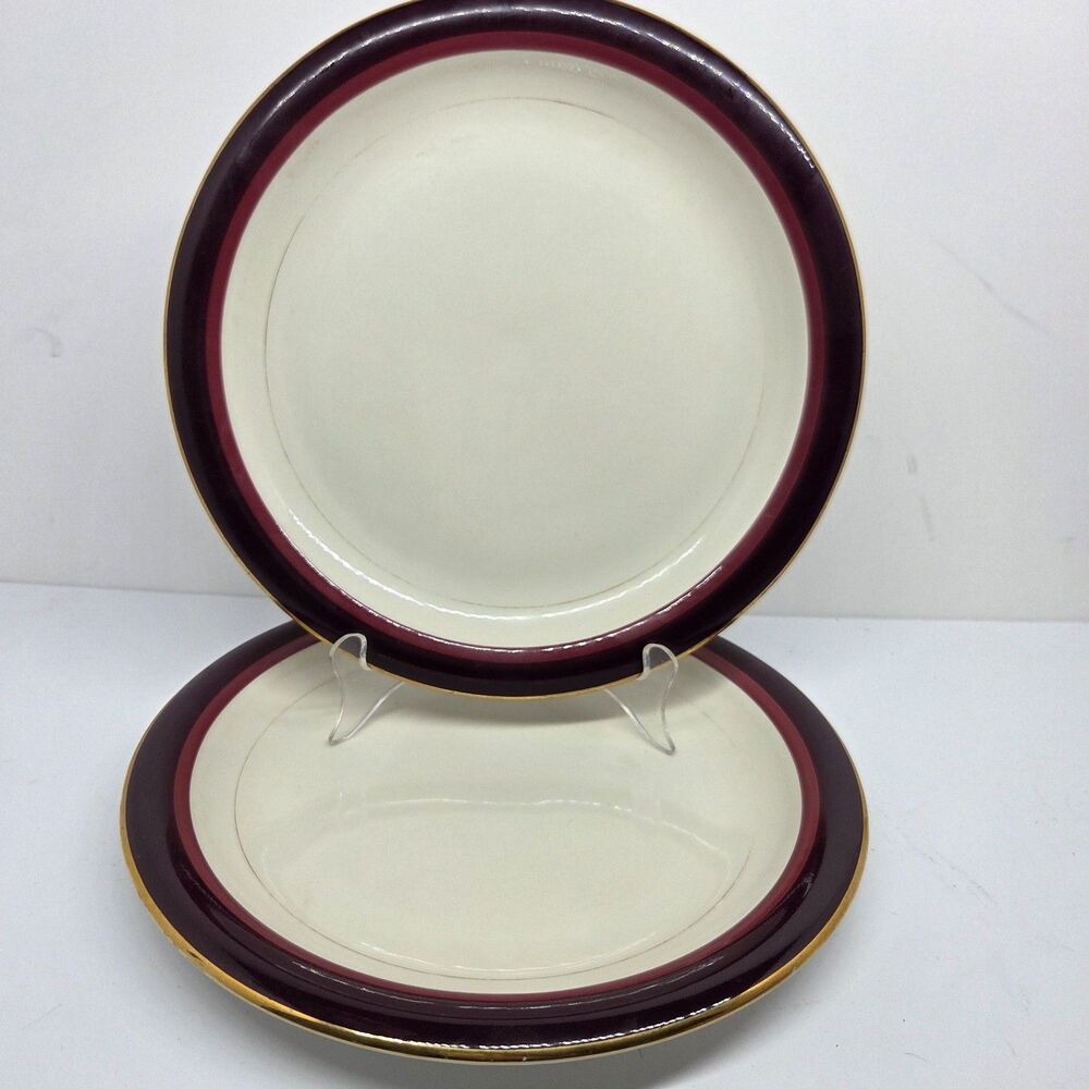 Mikasa Traditions "PLUM" Set Of 2 Vintage 10 3/4" Dinner Plates READ DESCRIPTION